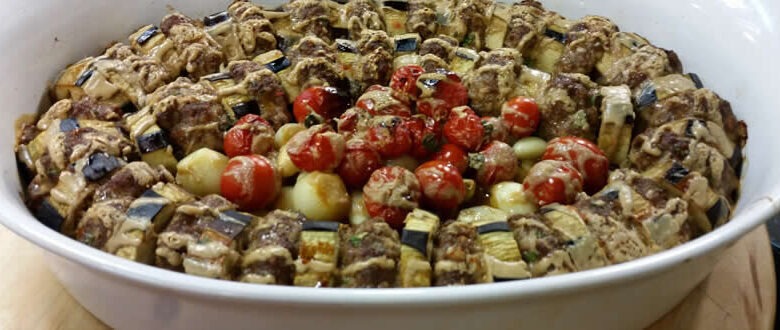 Lübnan usulü tahinli patlıcan kebabı